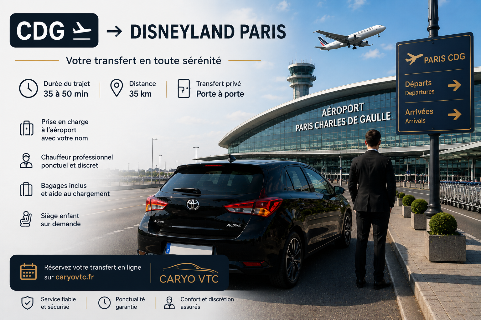 Transfert CDG → Disneyland Paris