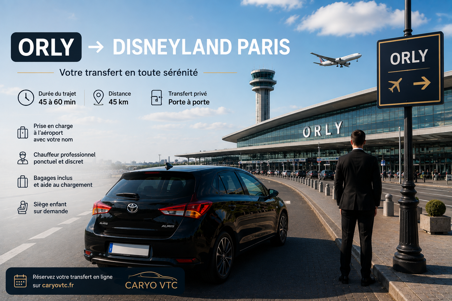 Transfert Orly → Disneyland Paris